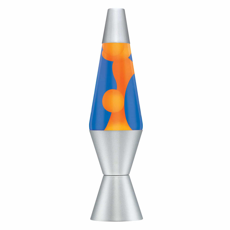 14.5" Lava Lamp - Orange/Blue/Silver