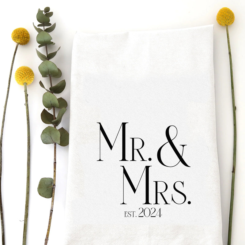 Mr. & Mrs. Est 2024 Dish Towel