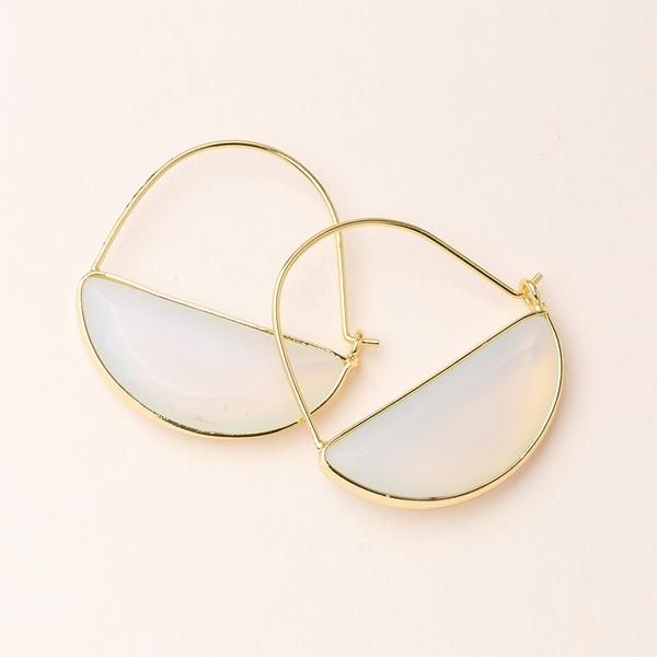 Prism Hoop Earrings - Opalite/Gold