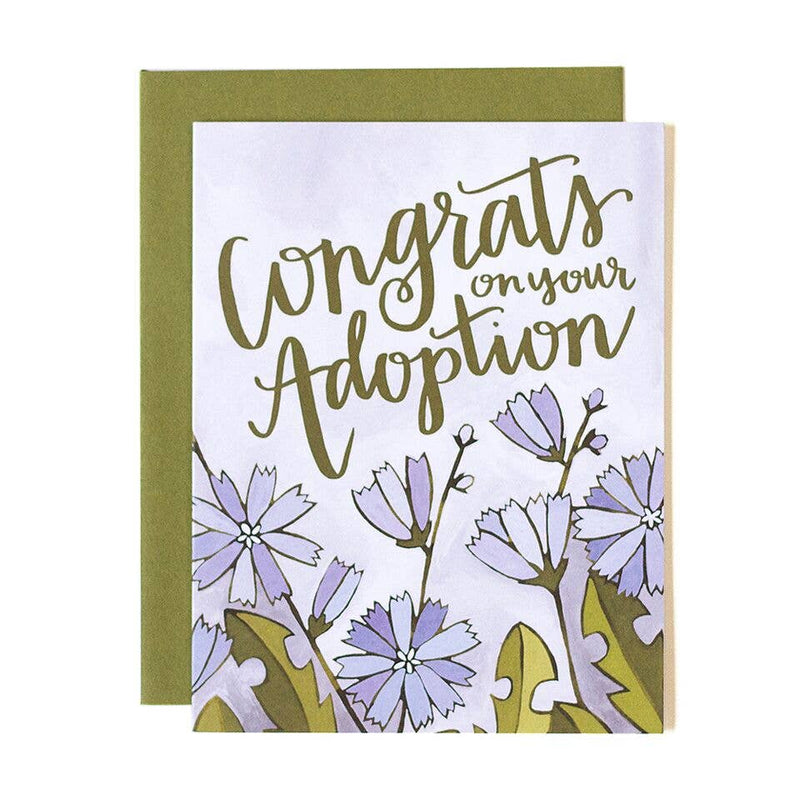 Adoption Floral Congratulations Card