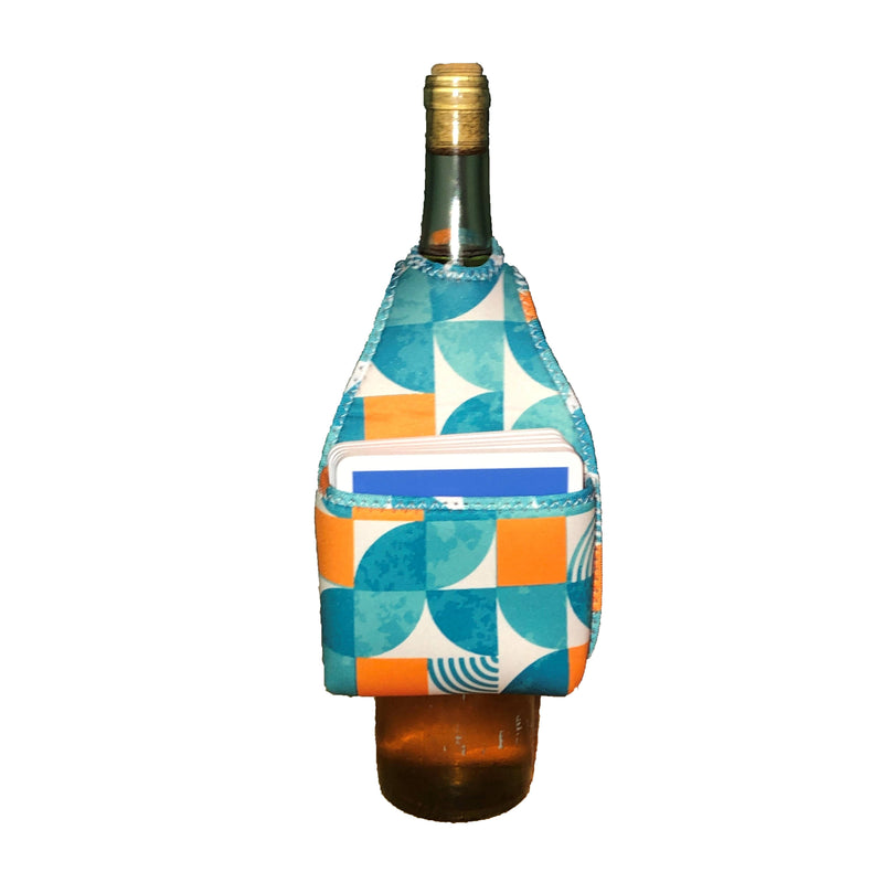 Bottle Coaster Pouch - Blue/Orange