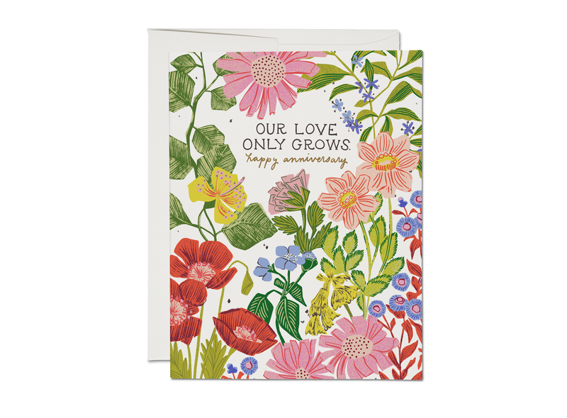 Our Love Only Grows Anniversary Card