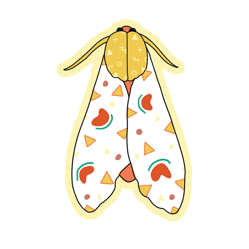 White Moth Sticker