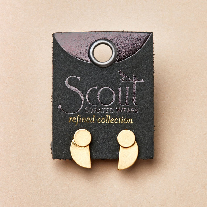 Eclipse Stud Earrings - Gold Vermeil
