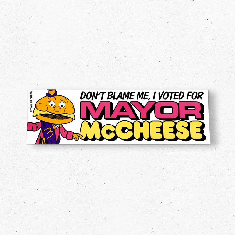 I Voted for Mayor McCheese Bumper Sticker