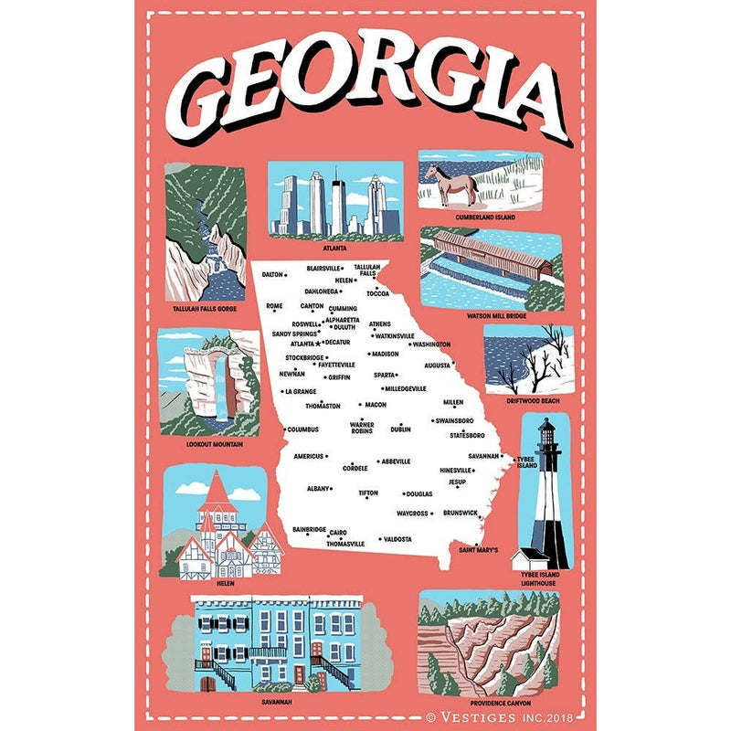 Georgia Icons Dish Towel