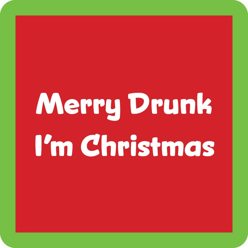 Merry Drunk Christmas Coaster