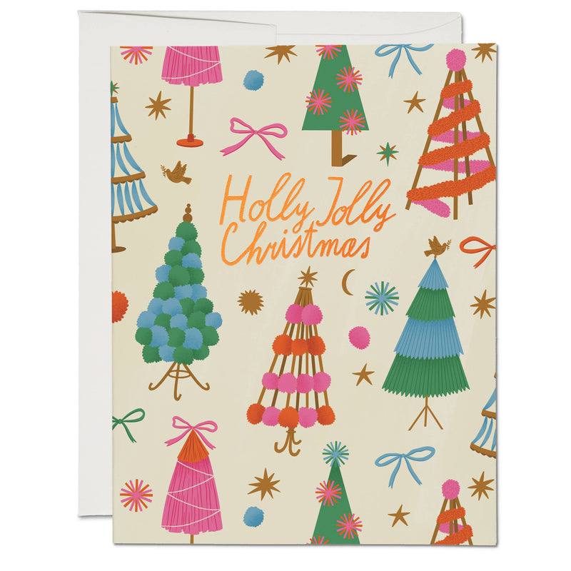 Holly Jolly Trees Card