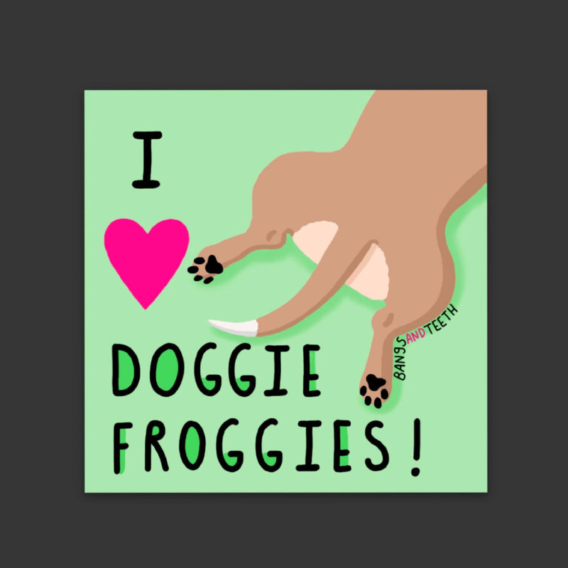 Doggie Froggies Stickers