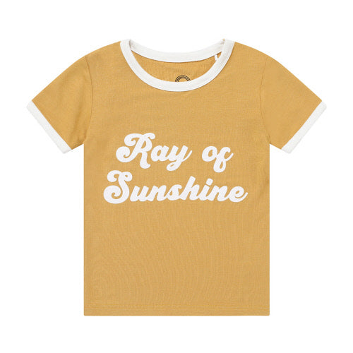 Ray of Sunshine Ringer Terry Toddler Tee